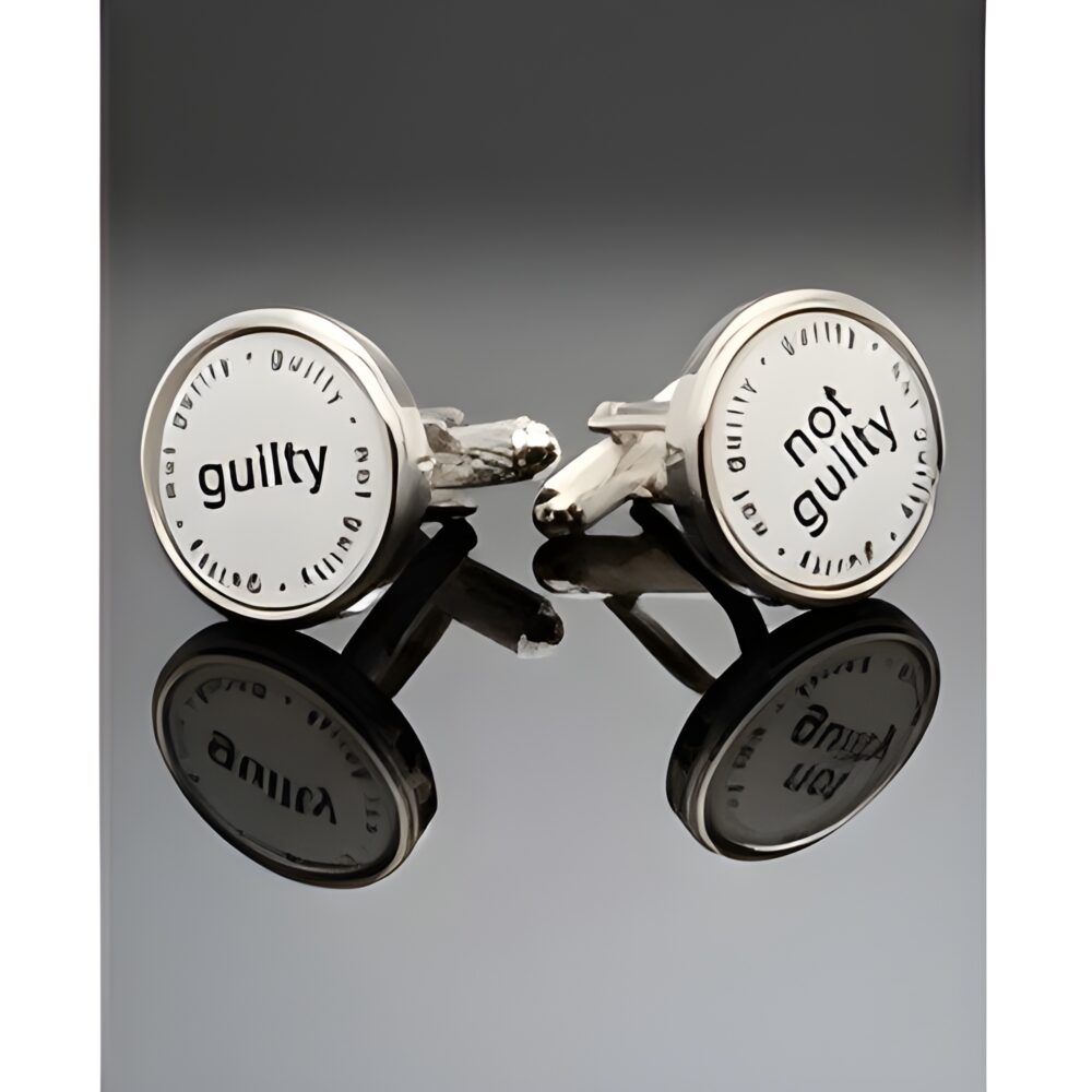 Guilty Not Guilty Cuff Links